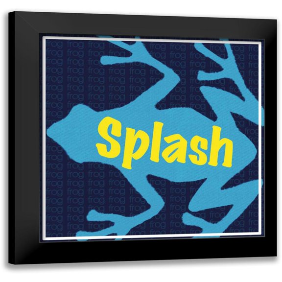 Gibbons, Lauren 15x15 Black Modern Framed Museum Art Print Titled - Frog Splash