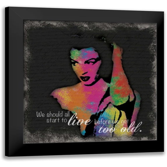 Gibbons, Lauren 15x15 Black Modern Framed Museum Art Print Titled - Marilyn Rainbow Live