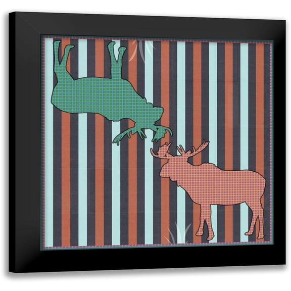 Gibbons, Lauren 15x15 Black Modern Framed Museum Art Print Titled - Moose Patterns