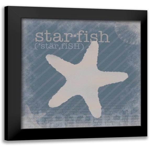 Gibbons, Lauren 15x15 Black Modern Framed Museum Art Print Titled - Starfish Definition