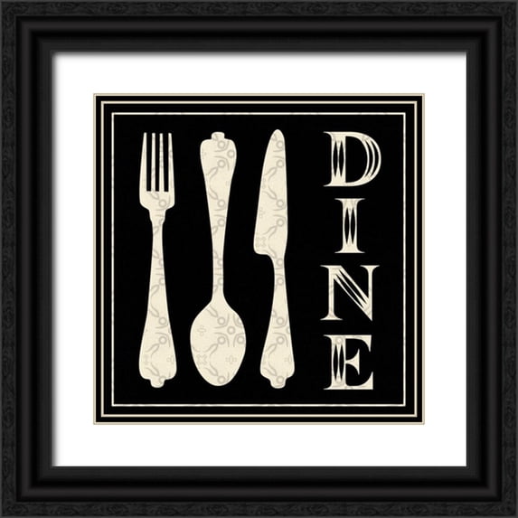 Gibbons, Lauren 15x15 Black Ornate Wood Framed with Double Matting Museum Art Print Titled - Dine A1