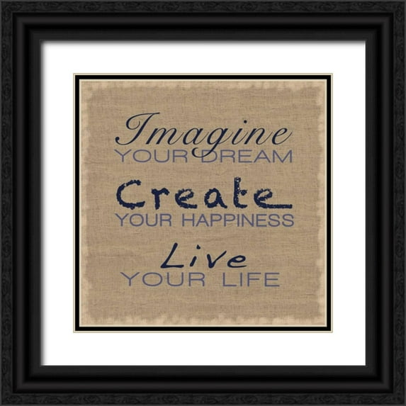 Gibbons, Lauren 15x15 Black Ornate Wood Framed with Double Matting Museum Art Print Titled - Imagine Your Dream