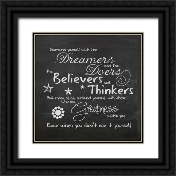Gibbons, Lauren 15x15 Black Ornate Wood Framed with Double Matting Museum Art Print Titled - Surround Yourself D1