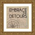 thumbnail image 1 of Gibbons, Lauren 15x15 Gold Ornate Wood Framed with Double Matting Museum Art Print Titled - Embrace Detours, 1 of 4