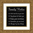 thumbnail image 1 of Gibbons, Lauren 15x15 Gold Ornate Wood Framed with Double Matting Museum Art Print Titled - Family Rules, 1 of 4