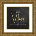 thumbnail image 1 of Gibbons, Lauren 15x15 Gold Ornate Wood Framed with Double Matting Museum Art Print Titled - Good Vibes, 1 of 4