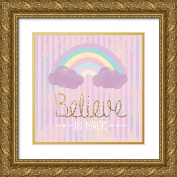 Gibbons, Lauren 15x15 Gold Ornate Wood Framed with Double Matting Museum Art Print Titled - Magical Belief