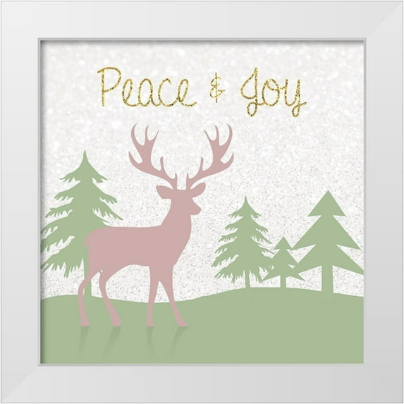 Gibbons, Lauren 15x15 White Modern Wood Framed Museum Art Print Titled - Peaceful Stag