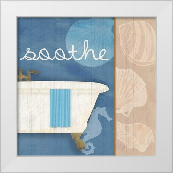 Gibbons, Lauren 15x15 White Modern Wood Framed Museum Art Print Titled - Soothing Bath