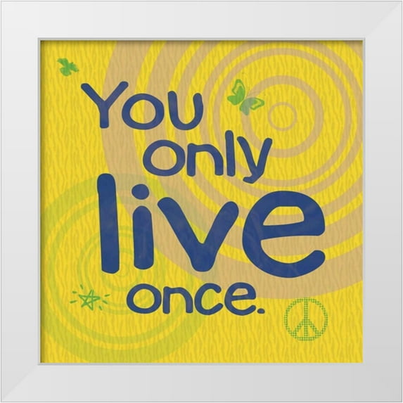 Gibbons, Lauren 15x15 White Modern Wood Framed Museum Art Print Titled - YOLO Yellow