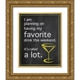 thumbnail image 1 of Gibbons, Lauren 15x18 Gold Ornate Wood Framed with Double Matting Museum Art Print Titled - Favorite Drink, 1 of 4