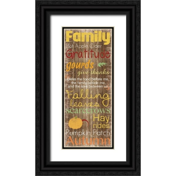 Gibbons, Lauren 15x32 Black Ornate Wood Framed with Double Matting Museum Art Print Titled - Family Gratitude