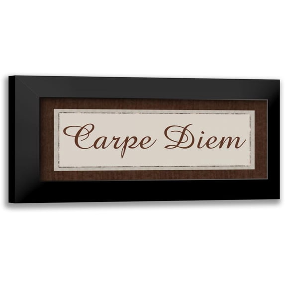 Gibbons, Lauren 18x10 Black Modern Framed Museum Art Print Titled - Carpe Diem