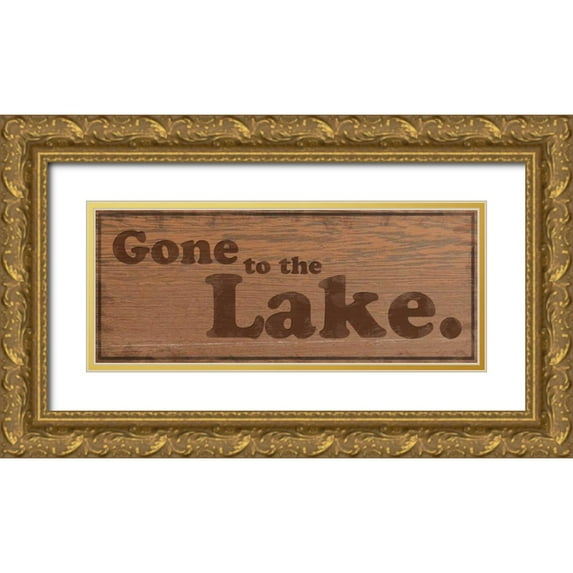 Gibbons, Lauren 18x10 Gold Ornate Wood Framed with Double Matting Museum Art Print Titled - Gone to Lake 2