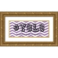 thumbnail image 1 of Gibbons, Lauren 18x10 Gold Ornate Wood Framed with Double Matting Museum Art Print Titled - YOLO, 1 of 4