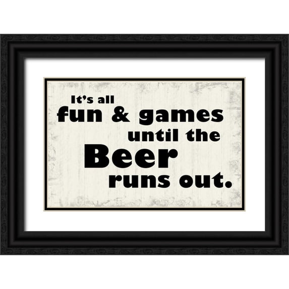 Gibbons, Lauren 18x13 Black Ornate Wood Framed with Double Matting Museum Art Print Titled - Beer Out