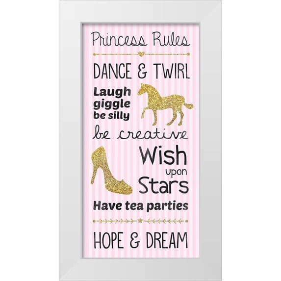 Gibbons, Lauren 18x32 White Modern Wood Framed Museum Art Print Titled - Princess Rules