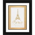 thumbnail image 1 of Gibbons, Lauren 19x24 Black Ornate Wood Framed with Double Matting Museum Art Print Titled - Paris Quote 2 Gold, 1 of 4