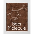 thumbnail image 1 of Gibbons, Lauren 19x24 White Modern Wood Framed Museum Art Print Titled - Beer Molecule 2 Rect Brown, 1 of 4