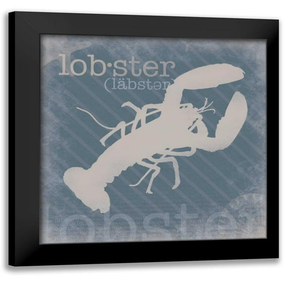 Gibbons, Lauren 20x20 Black Modern Framed Museum Art Print Titled - Lobster Definition