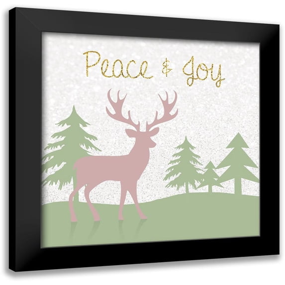 Gibbons, Lauren 20x20 Black Modern Framed Museum Art Print Titled - Peaceful Stag