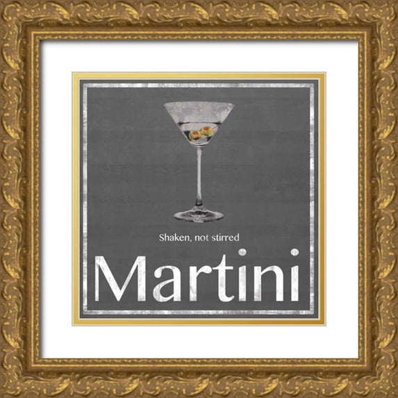 Gibbons, Lauren 20x20 Gold Ornate Wood Framed with Double Matting Museum Art Print Titled - Martini