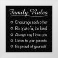 thumbnail image 1 of Gibbons, Lauren 20x20 White Modern Wood Framed Museum Art Print Titled - Family Rules, 1 of 4