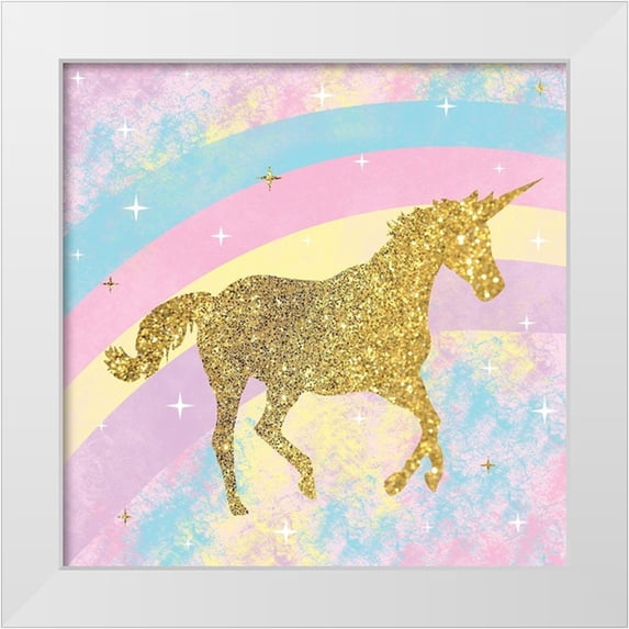 Gibbons, Lauren 20x20 White Modern Wood Framed Museum Art Print Titled - Unicorn 2