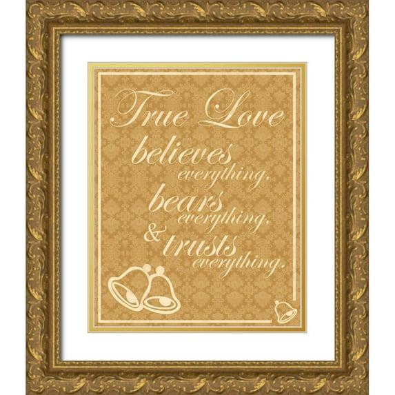 Gibbons, Lauren 20x24 Gold Ornate Wood Framed with Double Matting Museum Art Print Titled - True Love A