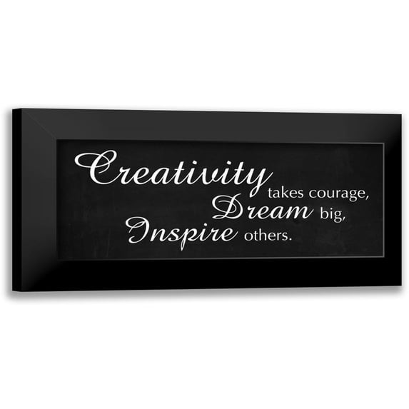 Gibbons, Lauren 24x12 Black Modern Framed Museum Art Print Titled - Creativity