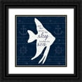 thumbnail image 1 of Gibbons, Lauren 26x26 Black Ornate Wood Framed with Double Matting Museum Art Print Titled - Fish Talk, 1 of 4