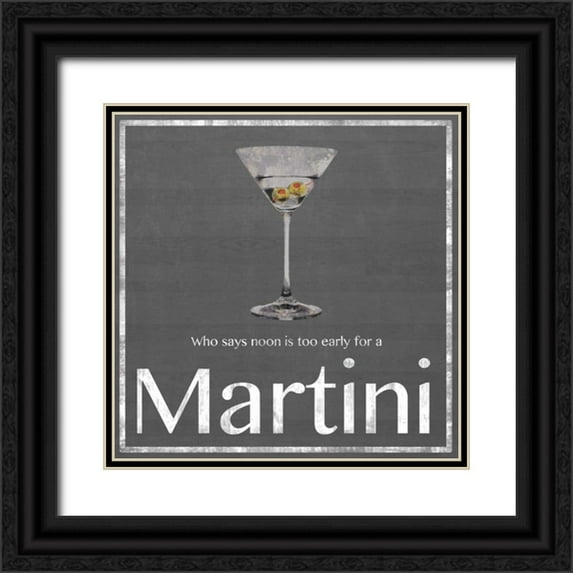 Gibbons, Lauren 26x26 Black Ornate Wood Framed with Double Matting Museum Art Print Titled - Martini 2