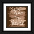 thumbnail image 1 of Gibbons, Lauren 26x26 Black Ornate Wood Framed with Double Matting Museum Art Print Titled - Take The World, 1 of 4