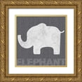 thumbnail image 1 of Gibbons, Lauren 26x26 Gold Ornate Wood Framed with Double Matting Museum Art Print Titled - Elephant, 1 of 4