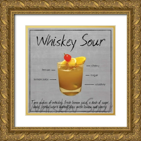 Gibbons, Lauren 26x26 Gold Ornate Wood Framed with Double Matting Museum Art Print Titled - Whiskey Sour