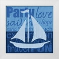 thumbnail image 1 of Gibbons, Lauren 26x26 White Modern Wood Framed Museum Art Print Titled - Beach Sail, 1 of 4