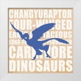 thumbnail image 1 of Gibbons, Lauren 26x26 White Modern Wood Framed Museum Art Print Titled - Flying Dino, 1 of 4