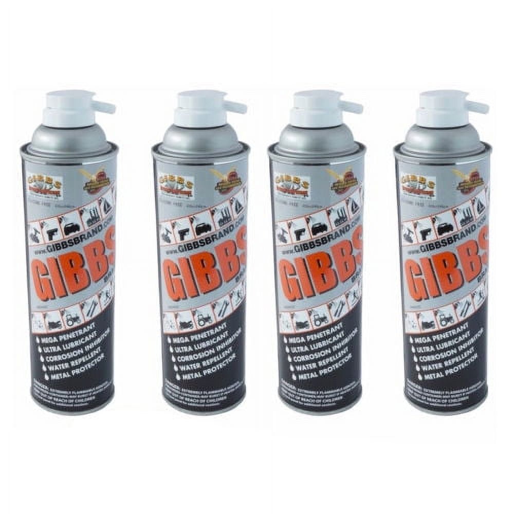 Gibbs Brand Lubricant 12 oz Spray Cans, Set of 4