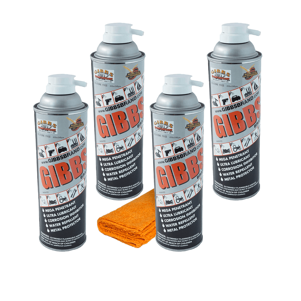 Gibbs Brand Lubricant 4-Pack - Penetrating Oil, Rust Protection, 12oz Cans 9 thumbnail image