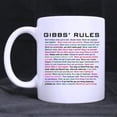thumbnail image 1 of Gibbs'Rules Coffee Mug Ceramic White Mugs 11 Ounce, 1 of 4