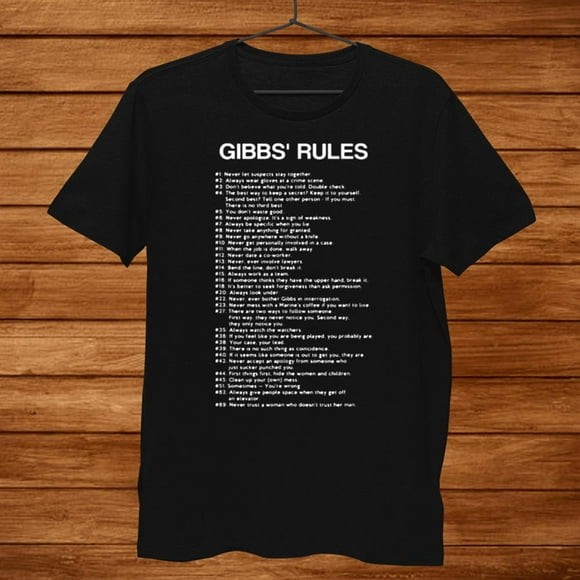 Gibbs Rules Shirt Gift Black Size up to 4XL