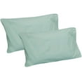 thumbnail image 1 of Giblin Set Of 2 Standard Pillow Cases Made of Cotton, Perfect for Camp Bunk Beds / RVs / Guest Beds Pillowcase (Seafoam), 1 of 4