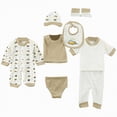 thumbnail image 1 of Gibobby 5PCS Newborn 0-3M Boys Girls Baby Cotton Clothes Tops Hat Pants Suit Outfit Sets OneSize 0-3 Months(0-3 Months,Yellow), 1 of 7