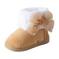 thumbnail image 1 of Gibobby Baby Booties Organic Cotton Infant Bootie Warm Cozy Soft Sock Shoes Adjustable Boots for Newborn Boys Girls(Khaki,9-12 Months), 1 of 9