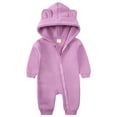thumbnail image 1 of Gibobby Baby Boy Girl Fall Winter Clothes Newborn Golf Embroidery Romper Long Sleeve Jumpsuit Cute Infant One-piece Outfit(Purple,6-12 Months), 1 of 6