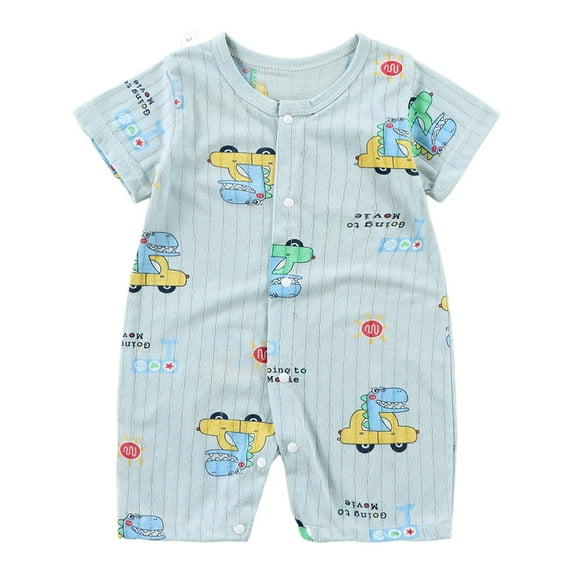 Gibobby Baby Boy Girl Solid Romper Ribbed Short/Long Sleeve Bodysuit Jumpsuit Infant Knitted Outfits Clothes(Light Blue,18-24 Months)