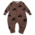 thumbnail image 1 of Gibobby Baby Boy Girl Western Clothes Cow Print Long Sleeve Romper Jumpsuit One Piece Newborn Fall Winter Outfit(Coffee,6-12 Months), 1 of 8