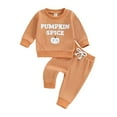 thumbnail image 1 of Gibobby Baby Boy Halloween Outfit Cutest Pumpkin In The Patch Sweatshirt Drawstring Long Pants Toddler Fall Clothes(Orange,6-12 Months), 1 of 7