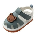 thumbnail image 1 of Gibobby Baby Boys Girls Summer Lightweight Soft Sole Closed-Toe Outdoor Leather Athletic Sandals(Blue,6-9 Months), 1 of 4