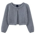 thumbnail image 1 of Gibobby Baby Cardigan Cable Knit Toddler Cardigan Long Sleeve Fall Winter Open Front Knit Sweaters,Dark Gray,5-6 Years, 1 of 5